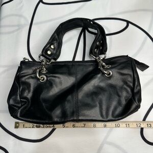 Wilsons Leather Small Black Handbag Genuine Leather like new